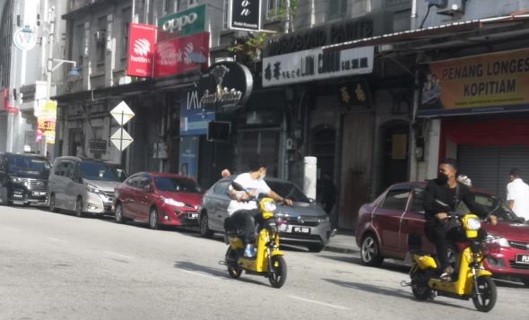 Miniature bikes in Penang town
